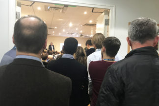Standing room only to hear Walliker speak