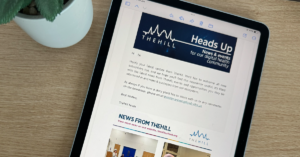TheHill Newsletter displayed on a tablet device.